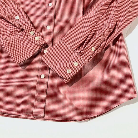 J Crew Red Gingham Check Shirt Womens S Long Sleeve Plaid Button Stretch Perfect - Picture 3 of 6